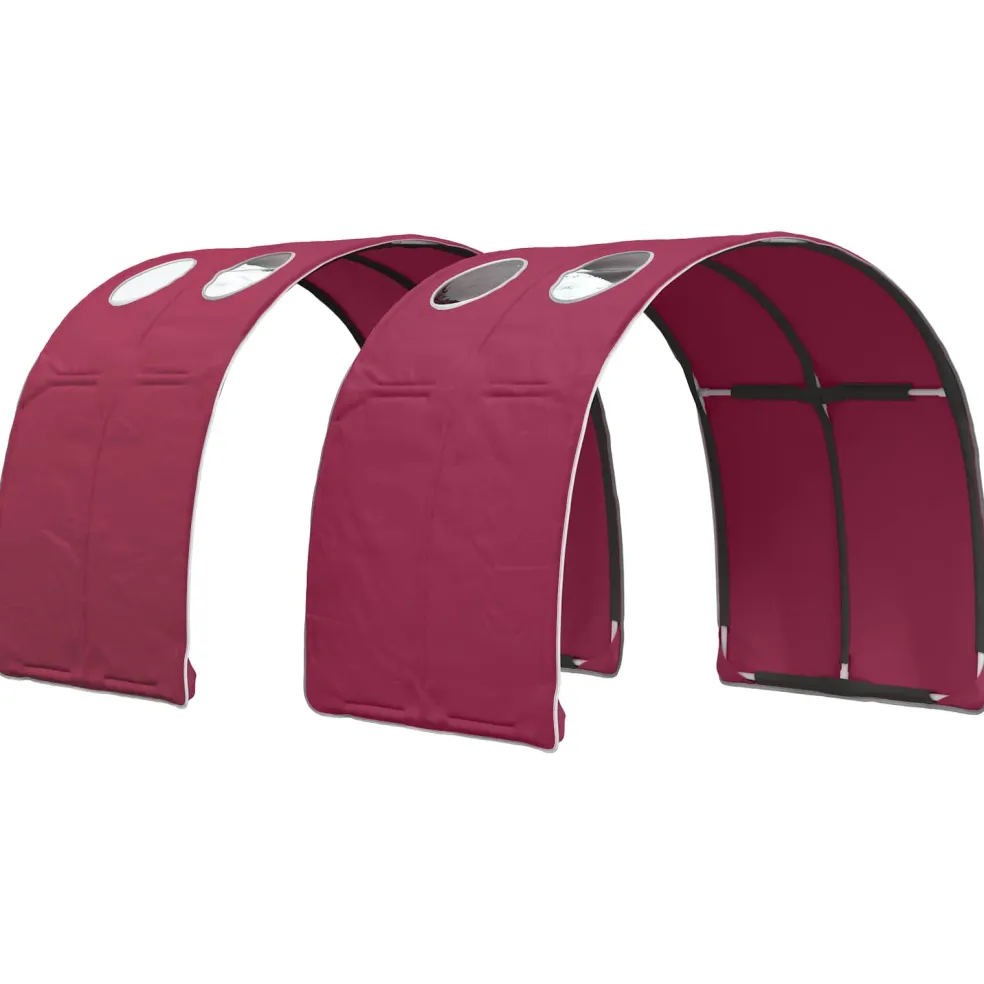 vidaXL Bedtunnel 2 st Rood Polyester