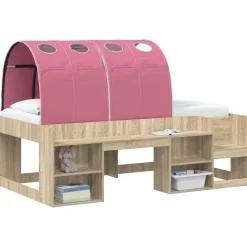 vidaXL Bedtunnel 2 st Roze Polyester