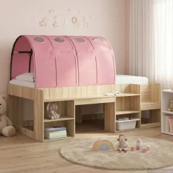 vidaXL Bedtunnel 2 st Roze Polyester