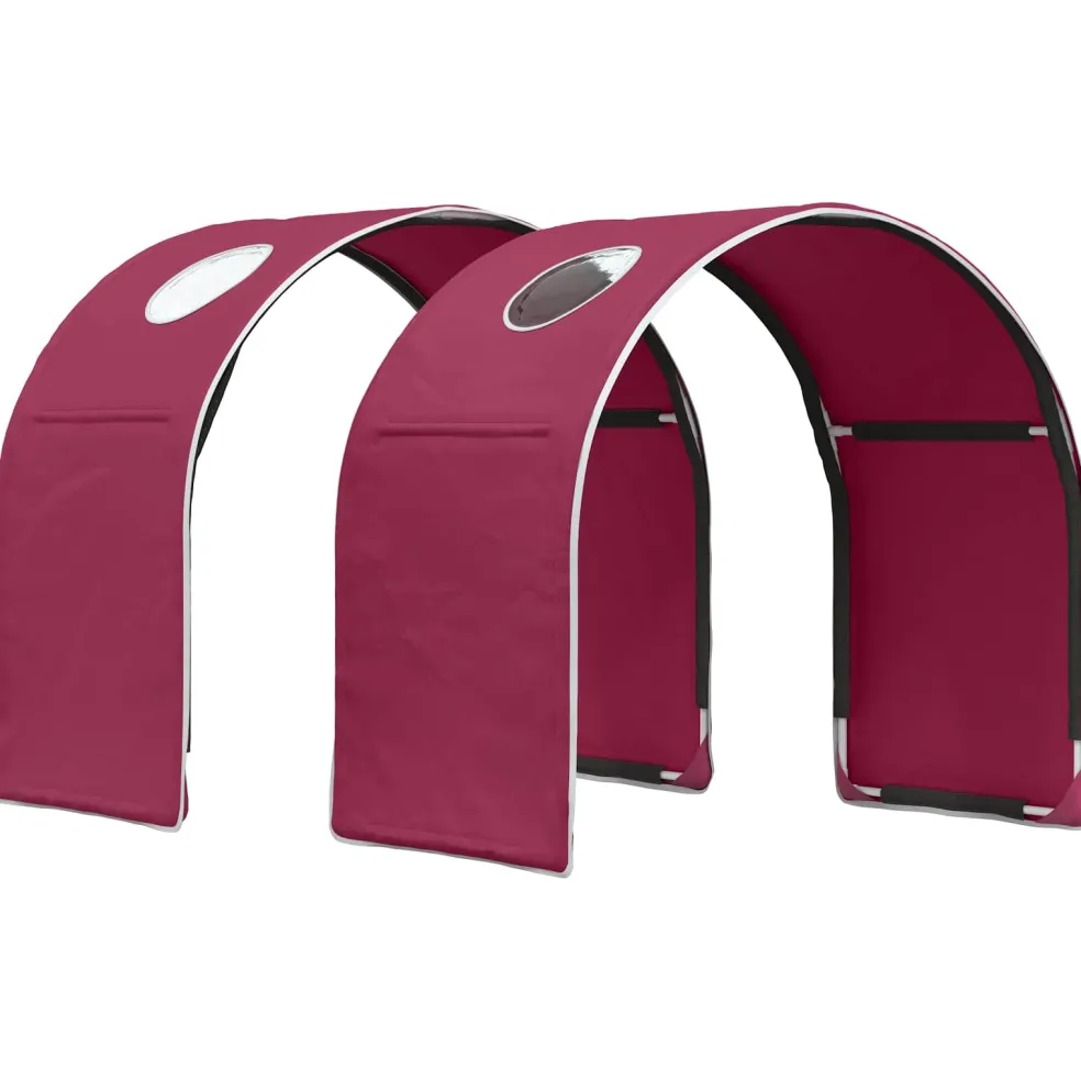 vidaXL Bedtunnel voor kinderbedden 2 st Rood Polyester
