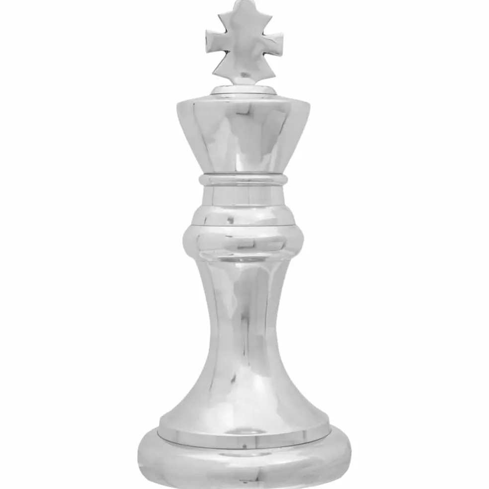 vidaXL Beelden 2 st Zilver 17 x 17 x 42 cm Aluminium