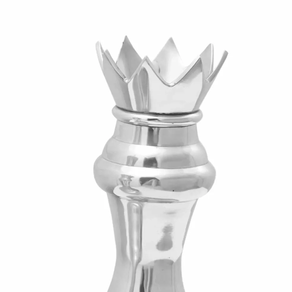 vidaXL Beelden 2 st Zilver 17 x 17 x 42 cm Aluminium