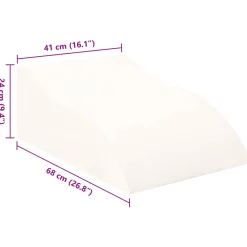 vidaXL Been Kussen 68 x 41 x 24 cm PU Schuim Wit