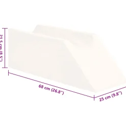 vidaXL Been Kussen 68 x 25 x 21,5 cm Stevig PU Schuim Wit