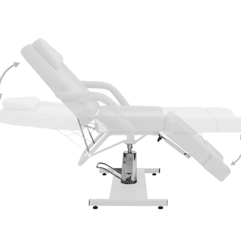 vidaXL Behandelstoel 180x62x78 cm kunstleer wit