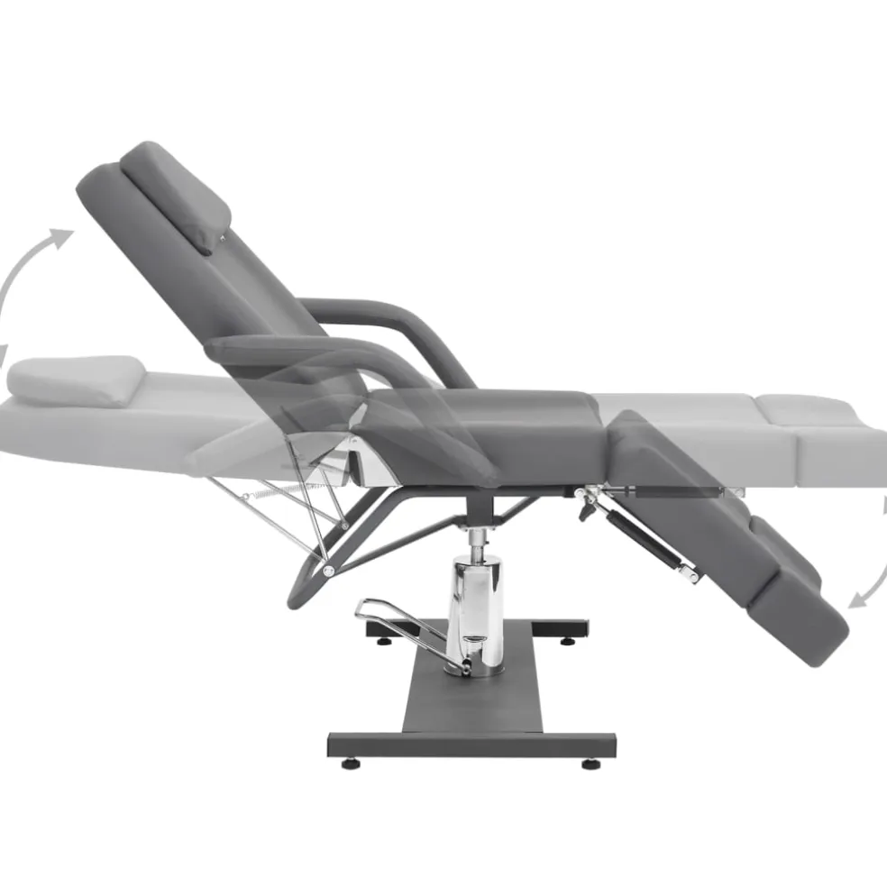 vidaXL Behandelstoel 180x62x78 cm kunstleer grijs