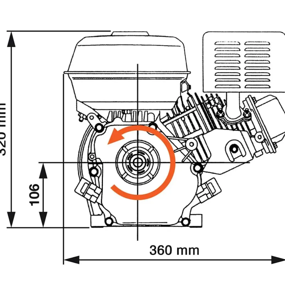 vidaXL Benzinemotor 6,5 PK 4,8 kW zwart