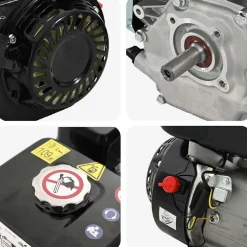 vidaXL Benzinemotor 6,5 PK 4,8 kW zwart