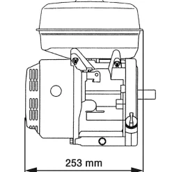 vidaXL Benzinemotor 6,5 PK 4,8 kW zwart
