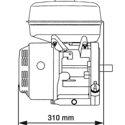 vidaXL Benzinemotor 15 pk 11 kW zwart