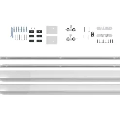 vidaXL Beslagset schuifdeur 183 cm aluminiumlegering zilverkleurig