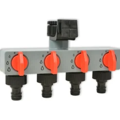 vidaXL Besproeiingstimer automatisch met 4 Stations 3 V