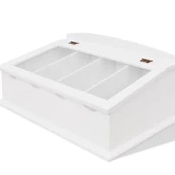 vidaXL Besteklade MDF wit barok stijl
