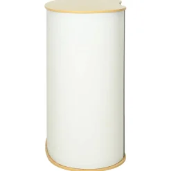 vidaXL Beursbalie Lichtbruin en wit 80 x 40 x 93 cm Bewerkt hout en PP