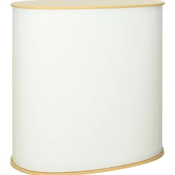 vidaXL Beursbalie Lichtbruin en wit 80 x 40 x 93 cm Bewerkt hout en PP
