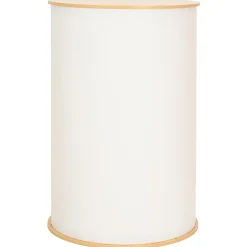 vidaXL Beursbalie Lichtbruin en wit Ø 60 x 93 cm Bewerkt hout en PP