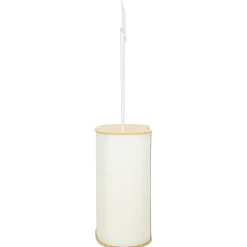 vidaXL Beursbalie Lichtbruin en wit 90 x 48 x 200 cm