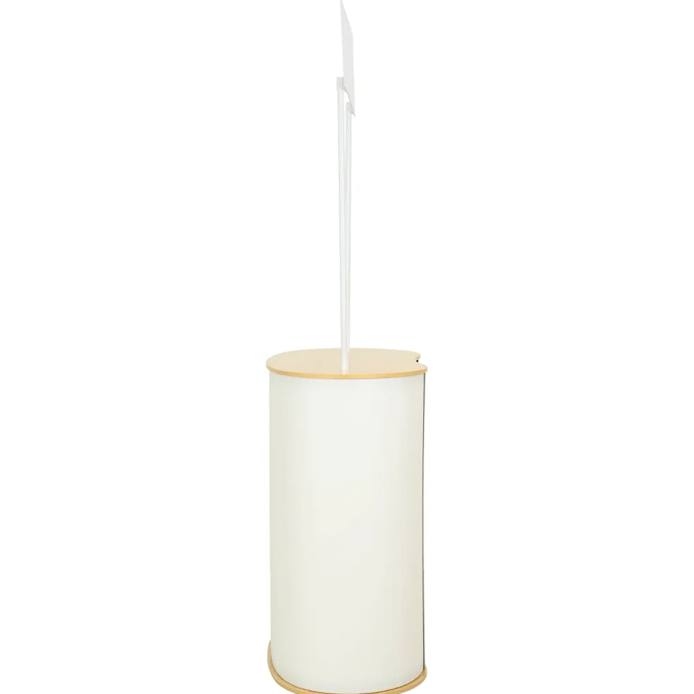 vidaXL Beursbalie Lichtbruin en wit 90 x 48 x 200 cm