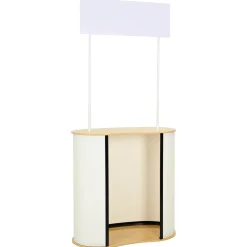 vidaXL Beursbalie Lichtbruin en wit 90 x 48 x 200 cm