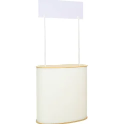 vidaXL Beursbalie Lichtbruin en wit 90 x 48 x 200 cm