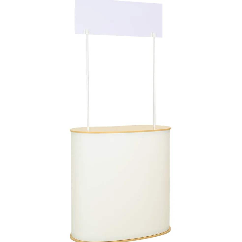 vidaXL Beursbalie Lichtbruin en wit 90 x 48 x 200 cm