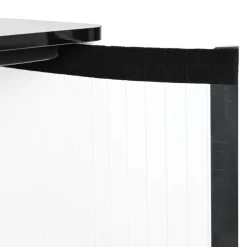 vidaXL Beursbalie Zwart en Wit 80 x 40 x 93 cm Bewerkt hout en PP