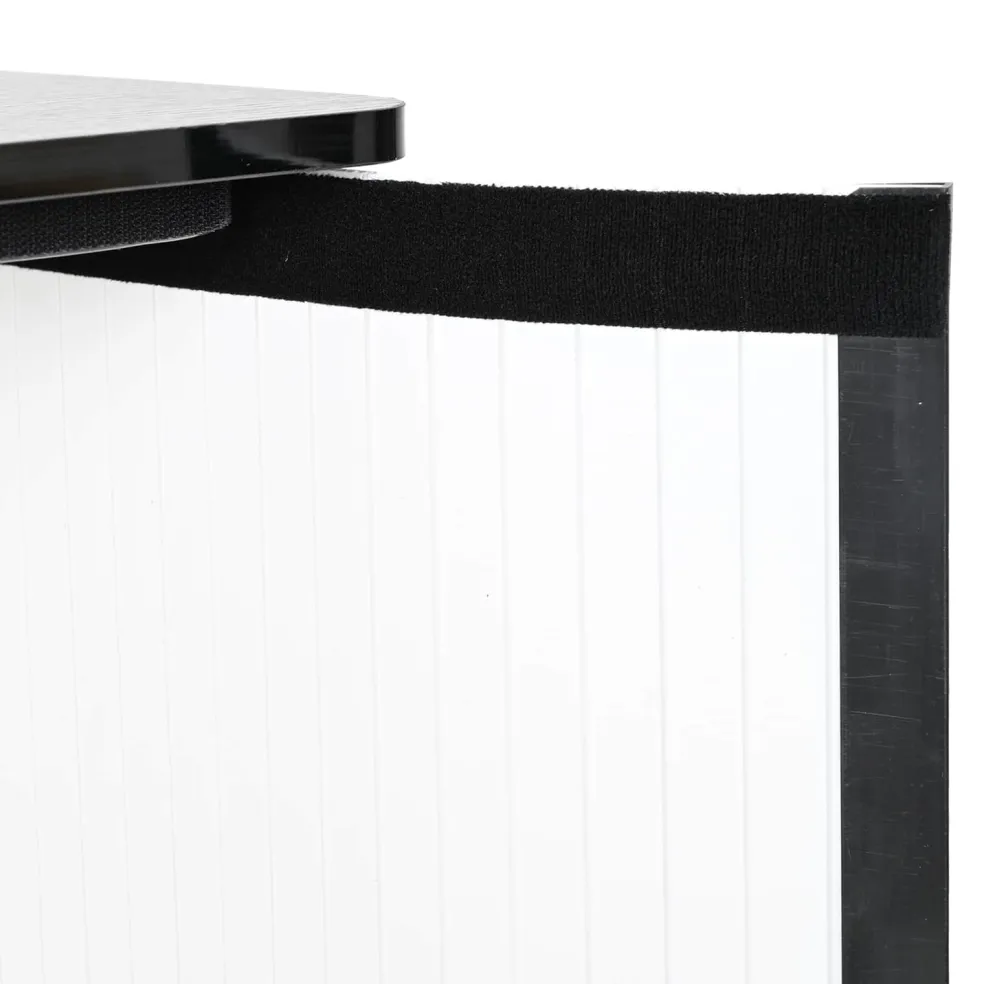 vidaXL Beursbalie Zwart en Wit 80 x 40 x 93 cm Bewerkt hout en PP