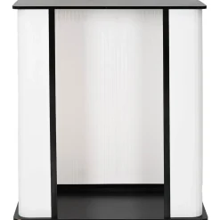 vidaXL Beursbalie Zwart en Wit 80 x 40 x 93 cm Bewerkt hout en PP