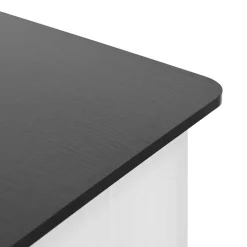vidaXL Beursbalie Zwart en Wit 80 x 40 x 93 cm Bewerkt hout en PP