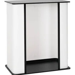 vidaXL Beursbalie Zwart en Wit 80 x 40 x 93 cm Bewerkt hout en PP