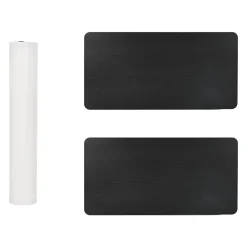 vidaXL Beursbalie Zwart en Wit 80 x 40 x 93 cm Bewerkt hout en PP