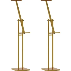 vidaXL Beurs Displays 2 st Goud 26,5 x 26,5 x 150 cm Staal