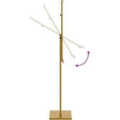 vidaXL Beurs Displays 2 st Goud 26,5 x 26,5 x 150 cm Staal