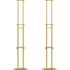 vidaXL Beurs Displays 2 st Goud 30 x 23,5 x 210 cm Staal