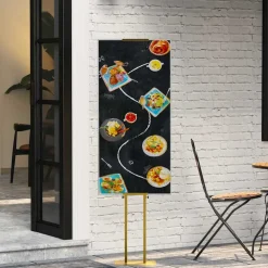 vidaXL Beurs Displays 2 st Goud 30 x 23,5 x 210 cm Staal