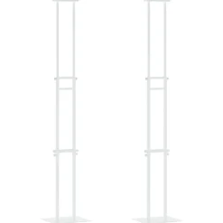 vidaXL Beurs Displays 2 st Wit 30 x 23,5 x 210 cm Staal