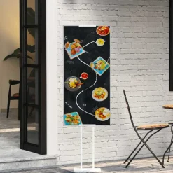 vidaXL Beurs Displays 2 st Wit 30 x 23,5 x 210 cm Staal