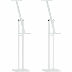 vidaXL Beurs Displays 2 st Wit 26,5 x 26,5 x 150 cm Staal
