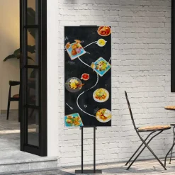 vidaXL Beurs Displays 2 st Zwart 30 x 23,5 x 210 cm Staal