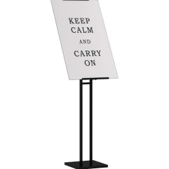 vidaXL Beurs Displays 2 st Zwart 26,5 x 26,5 x 150 cm Staal