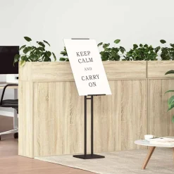 vidaXL Beurs Displays 2 st Zwart 26,5 x 26,5 x 150 cm Staal
