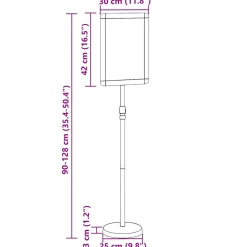 vidaXL Beurs Displays Zilver 30 x 25 x 128 cm Aluminium