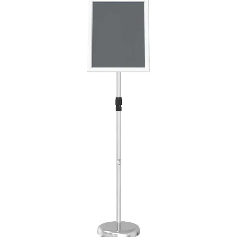 vidaXL Beurs Displays Zilver 30 x 25 x 128 cm Aluminium