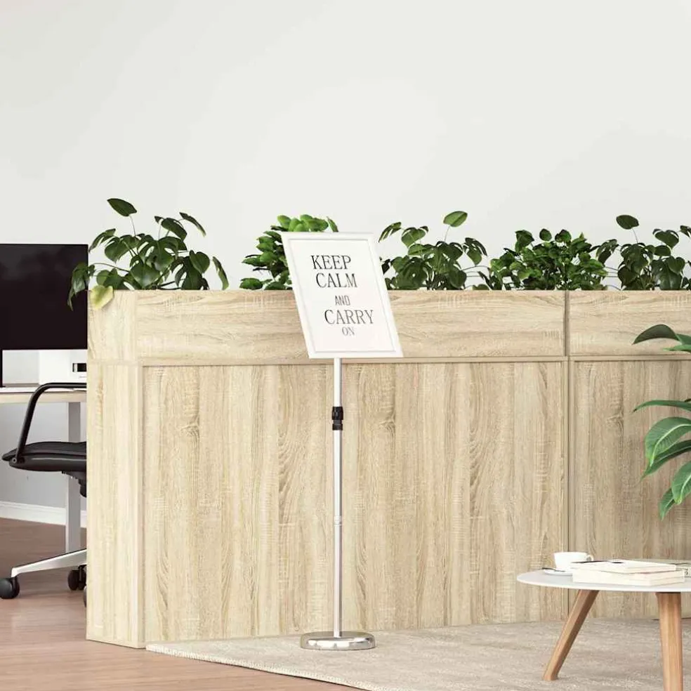 vidaXL Beurs Displays Zilver 30 x 25 x 128 cm Aluminium