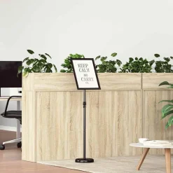 vidaXL Beurs Displays Zwart 25 x 25 x 125 cm Aluminium