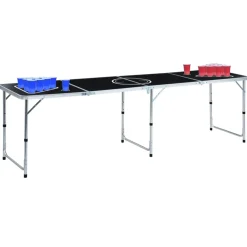 vidaXL Bierpongtafel met bekers en ballen inklapbaar 240 cm