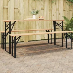 vidaXL Bier tafelpoot 2 st Zwart 39 x 3 x 75 cm Gepoedercoat staal