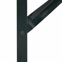 vidaXL Bier tafelpoot 2 st Zwart 39 x 3 x 75 cm Gepoedercoat staal