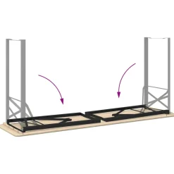 vidaXL Bier tafelpoot 2 st Zwart 39 x 3 x 75 cm Gepoedercoat staal