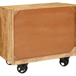 vidaXL Bijzetkast met lade Bruin 70 x 38 x 63 cm massief mangohout
